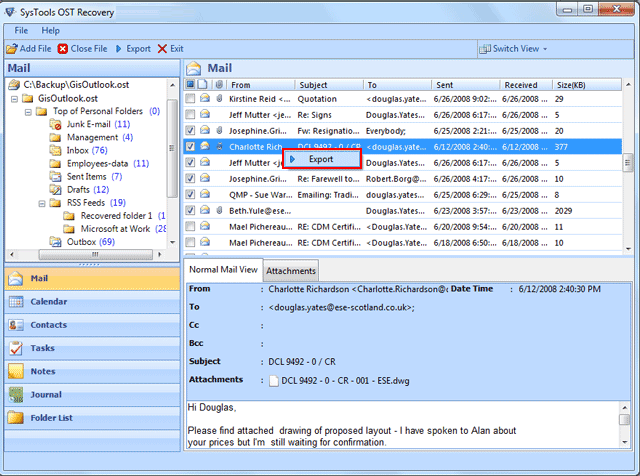 OST to PST Recovery Free Tool 4.4